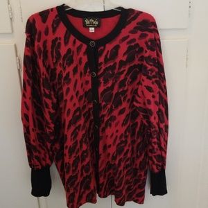 Bob Mackie vintage animal print holiday sweater